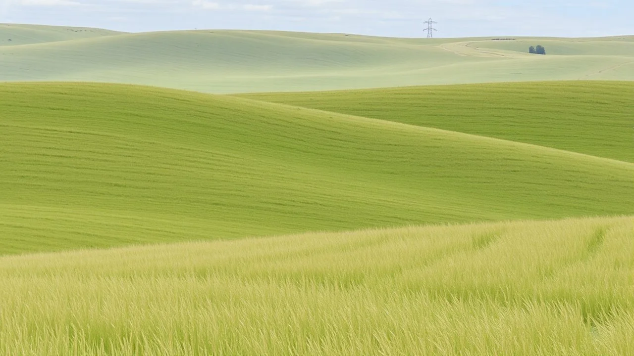 Gentle, rolling grasslands.