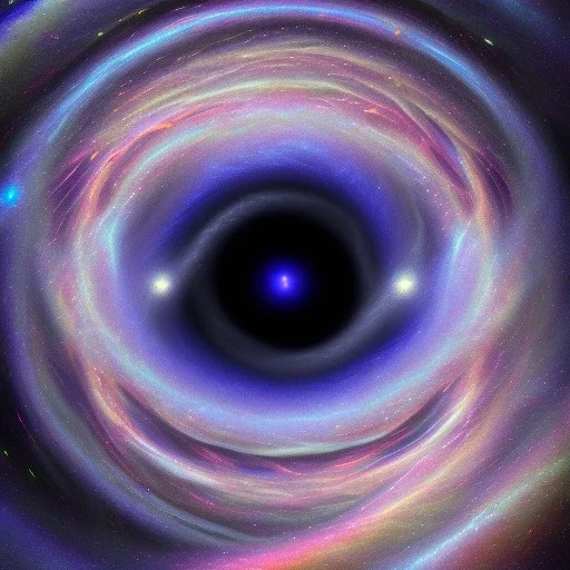 a photorealistic mirrored black hole in the null void of space with lasers of all colors bouncing off it, a fibonacci spiral galaxy portal to another universe, ultra detailed, neon uplight, octane rendered, 12k, intricate