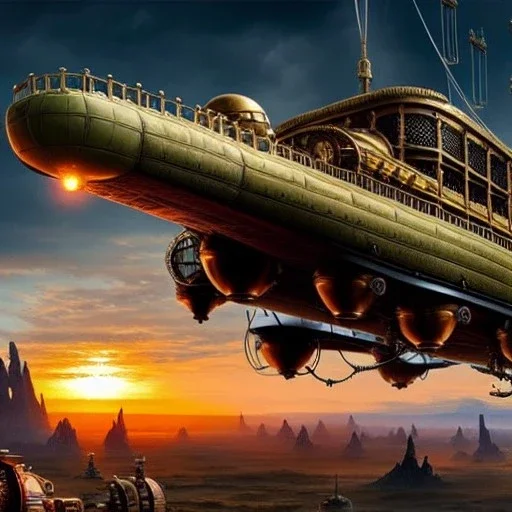 fullbody Drawing of 'sketch of steampunk Airship as in the movie mortal engines(2018)',intricate detail,andrea bonelli,Kilian Eng,Ohrai,evan lee,Aleksandr Sidelnikov,KyuYong Eom,three quarters frontal aerial view,toned colors,32k