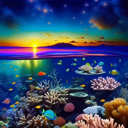 Great Barrier Reef, Australia,extremely detailed digital painting, high resolution,8k, realistic, beautiful, volumetric lighting, mystical colors ,perfectly centered image, perfect composition, rim light, beautiful lighting,masterpiece, stunning scene, raytracing, anatomically correct, in the style Van Gogh and robert e howard and Ken Kelley and Ohrai Noriyoshi and Simon Bisley and tomzj1.