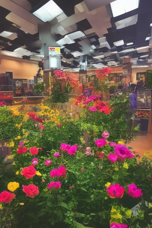 milwaukee 90’s, 90’s tech culture, discovery zone, museum, y2k, 90’s mall, award winning photography, flowers