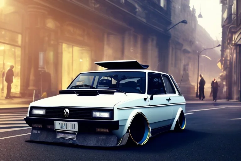 a renault 12 car version wide-body , 4k ,ultra realistic,concept 4k ,on street, parked