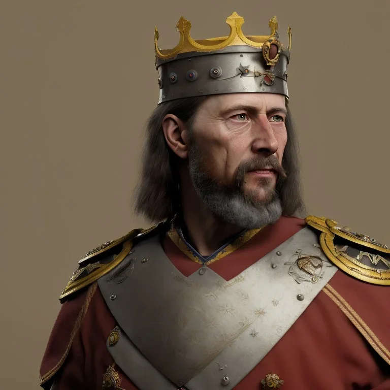 portrait of an european king warrior, holy, beautiful, pride, strong