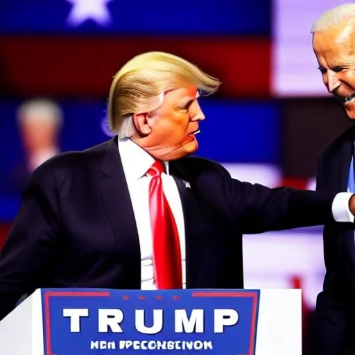 Trump and biden fighting