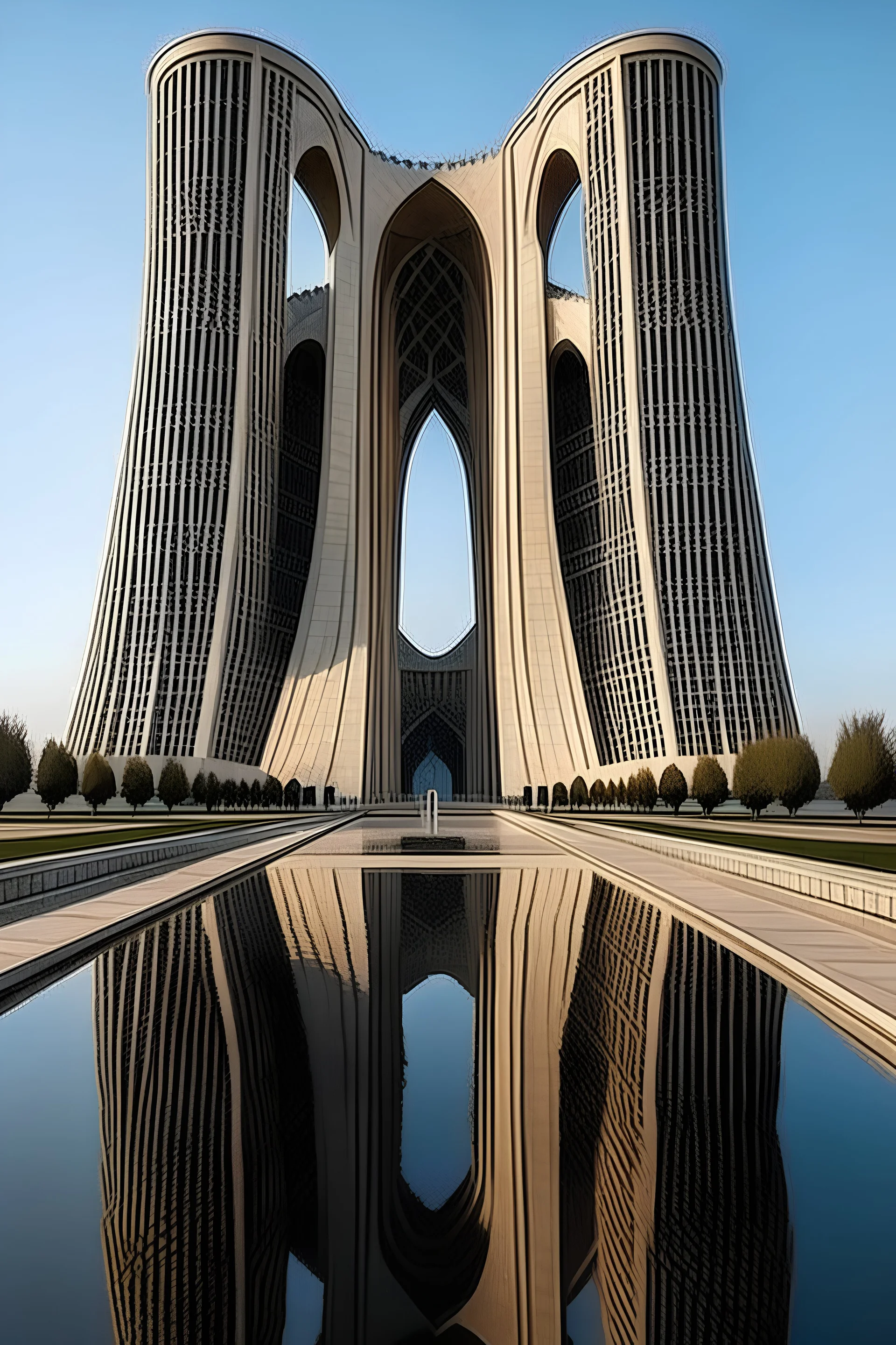 iranian islamic architecture modern fluid landmark