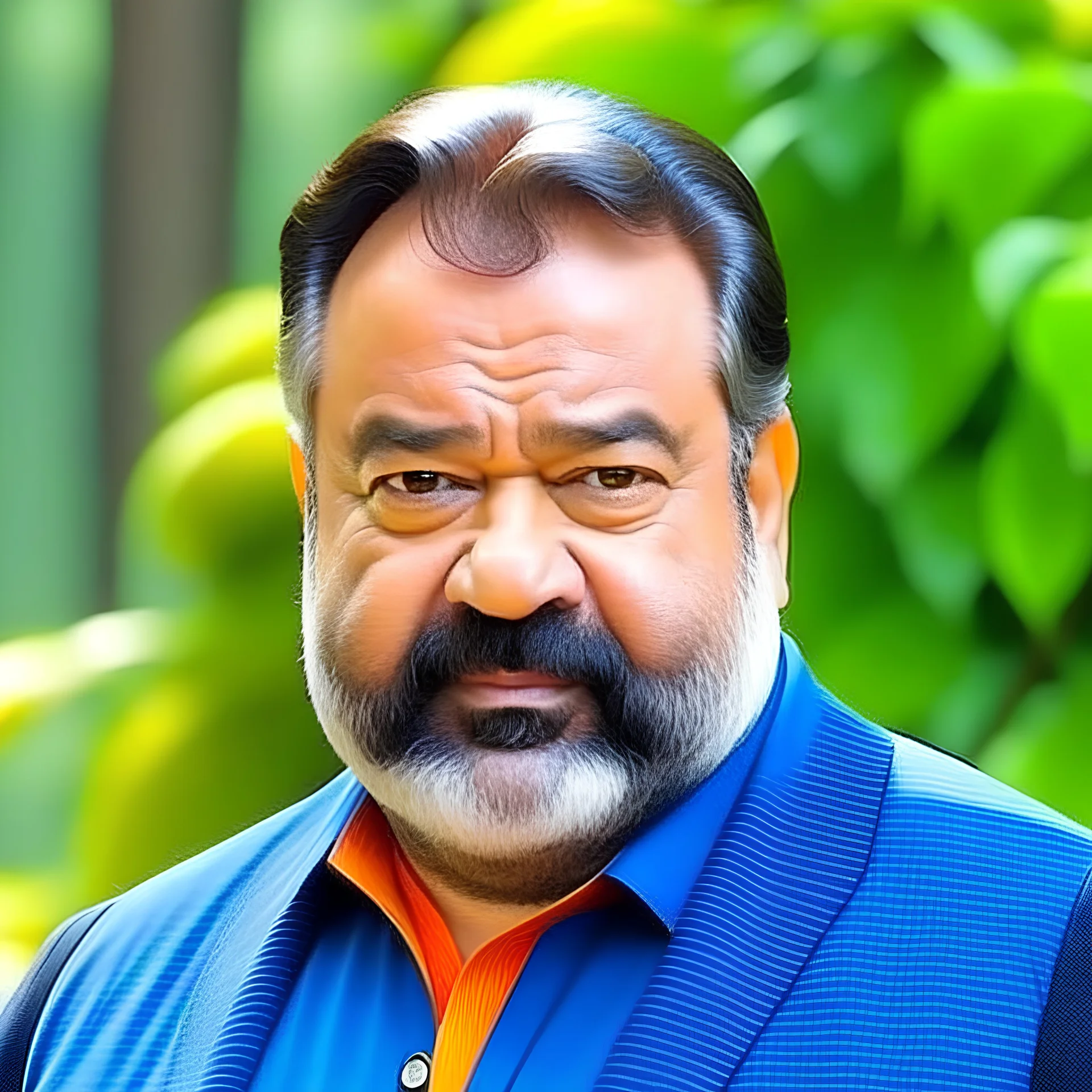 use this image https://cdn.theorg.com/8448e811-41e7-4ce3-9f0f-78fa5da6c51d.jpg as base image and stylize like mohanlal