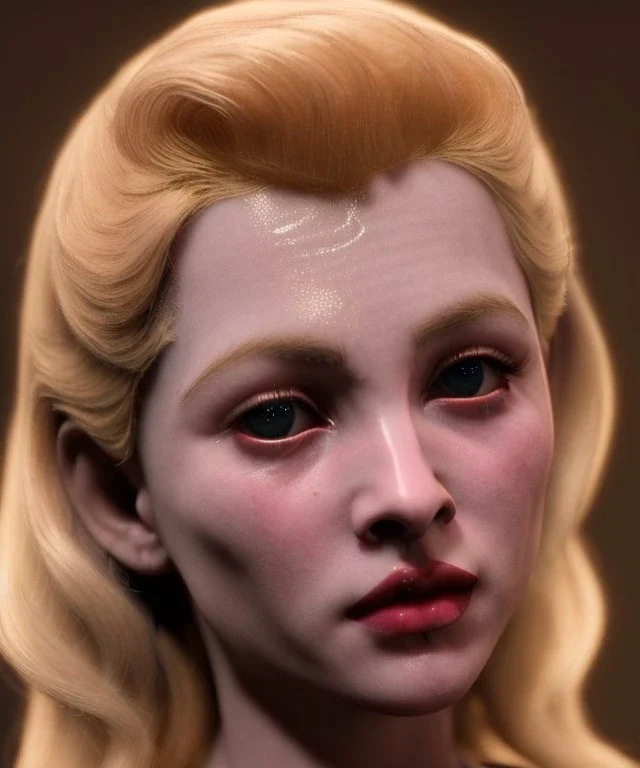 Young blonde Madonna, long line eye, pretty cyber woman, Led lights, cold ambient, latex, cables, purpurin, black, gold, piercings, brown, circuits, neon style, fog, rain, vibrant color, highly detailed, art stations, concept art, smooth, unreal engine 5, god rays, ray tracing, RTX, lumen lighting, ultra detail, volumetric lighting, 3d, finely drawn, high definition, high resolution.