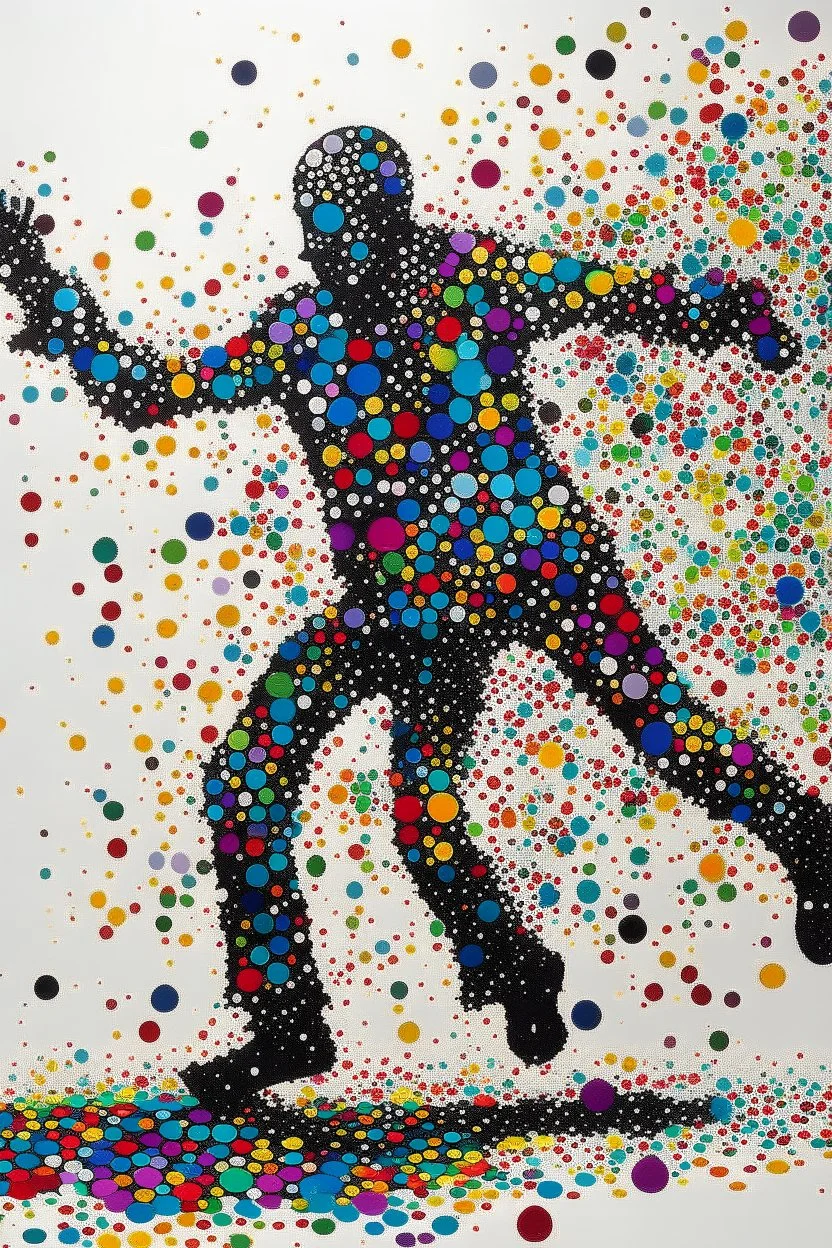 ABSTRACT DOTS DANCING STYLE OF HIROKU OGAI