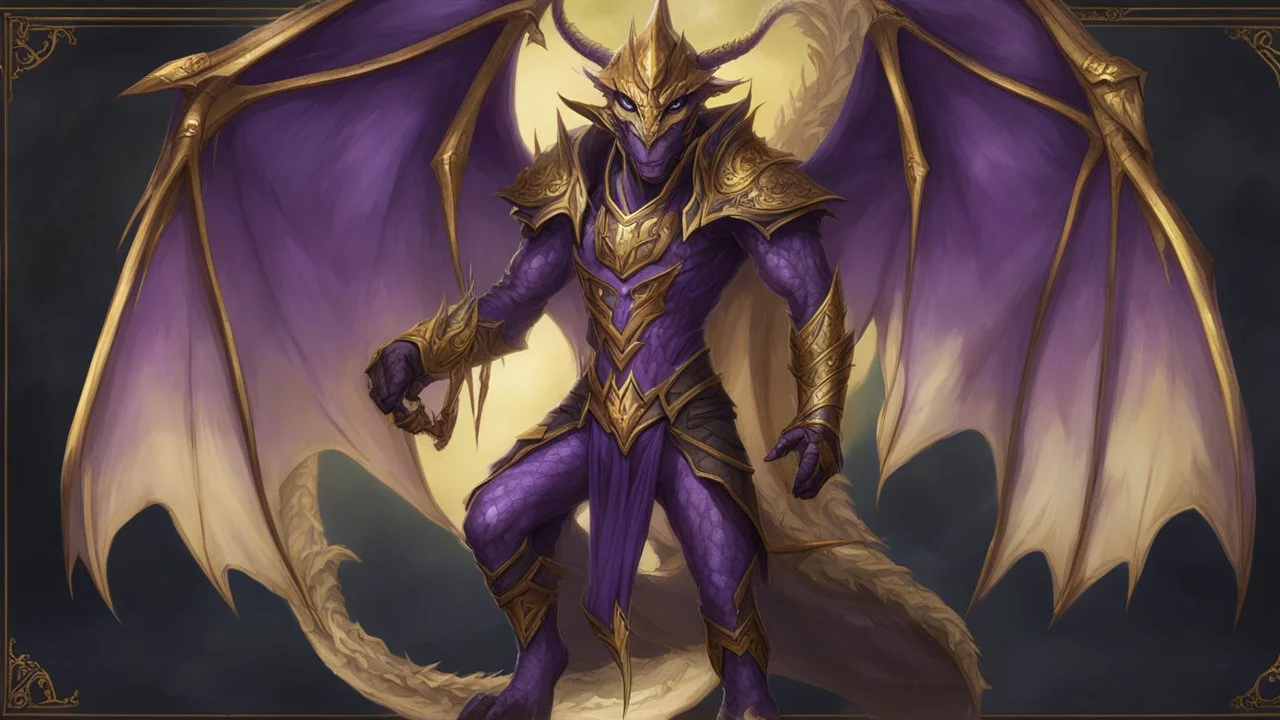 A purple Umbral Gold Dragon-Elf