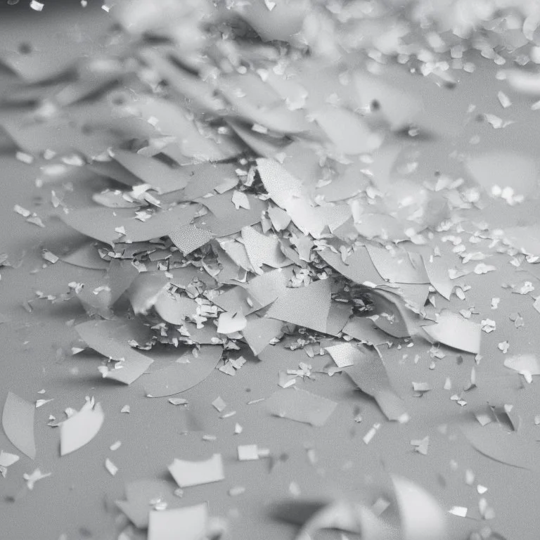 a photograph of silver confetti