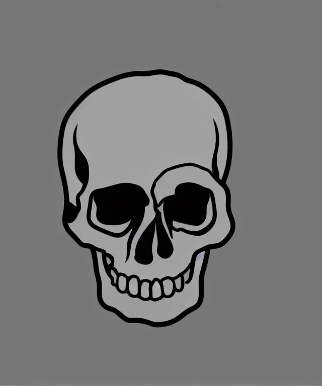 minimal lineart skull