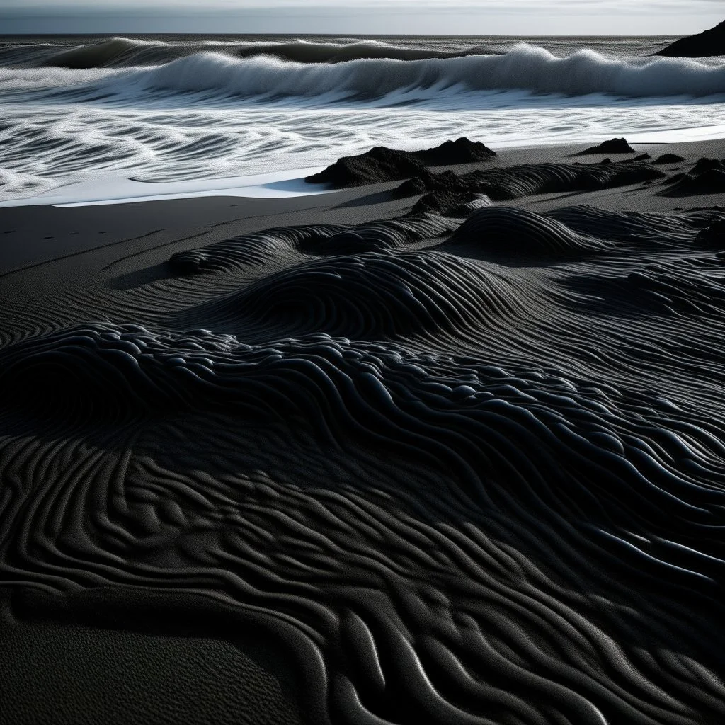 black sand waves