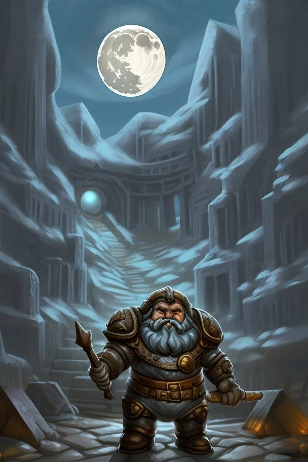Moon in a dwarven mine