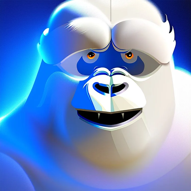 Yeti, white, digital art, logo HQ