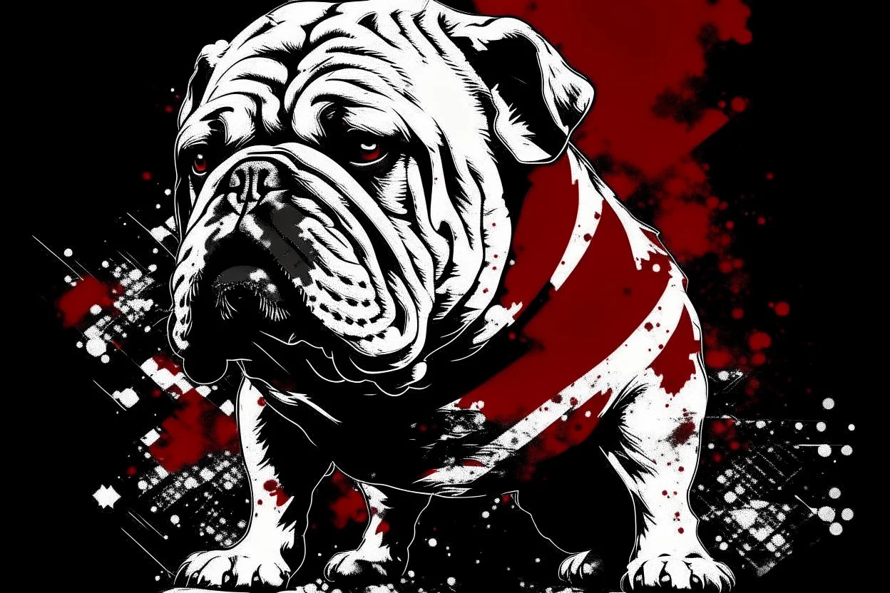 british bulldog england flag proud english icons design style of pollock