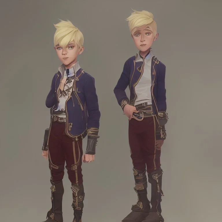 8 year old blonde boy, fullbody