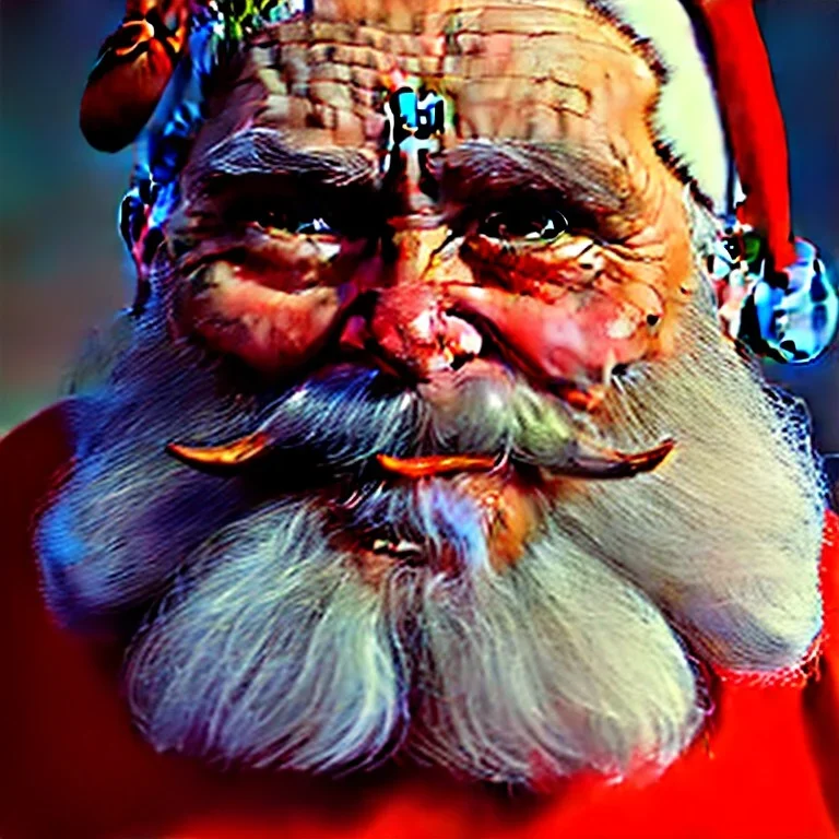 Santa eating children, hot pockets, Charles Manson, Pepsi, van gogh, praying mantis