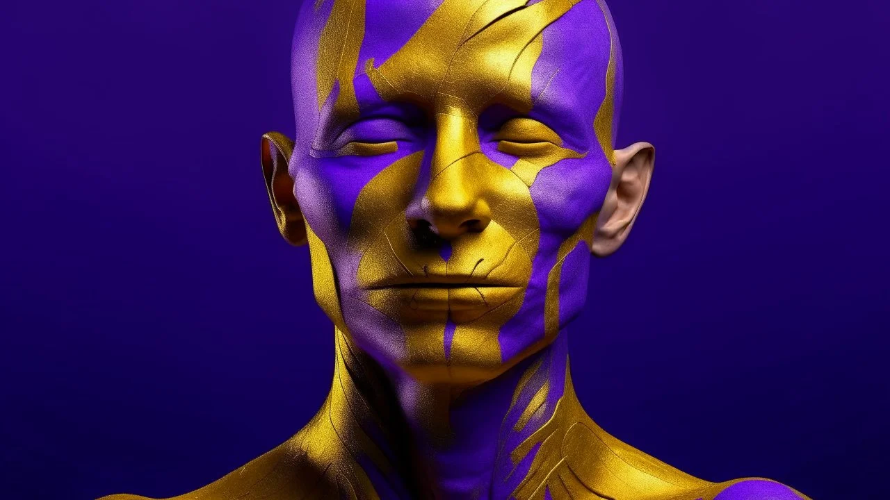 A Purple Gold Human