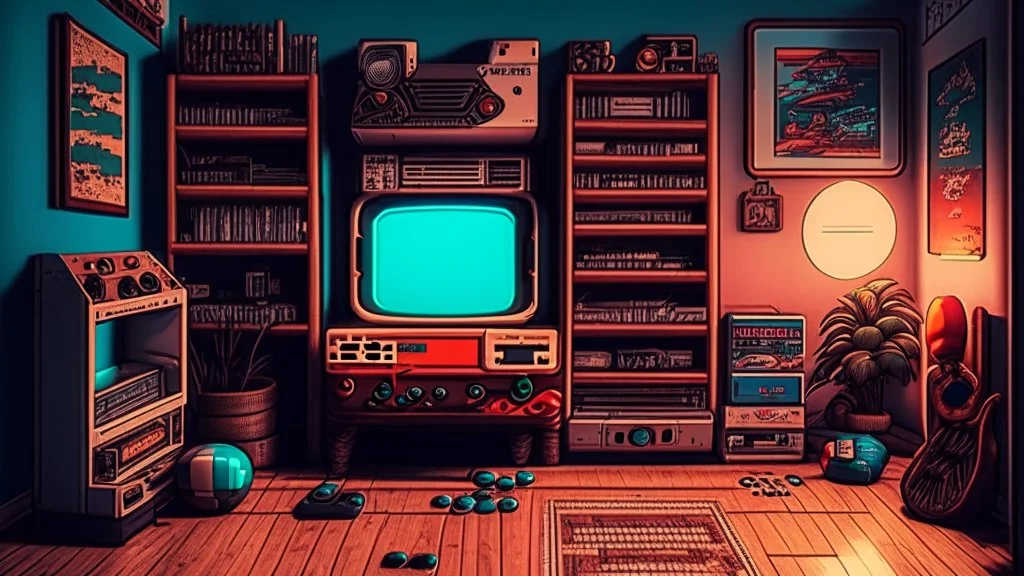 Retro gaming room