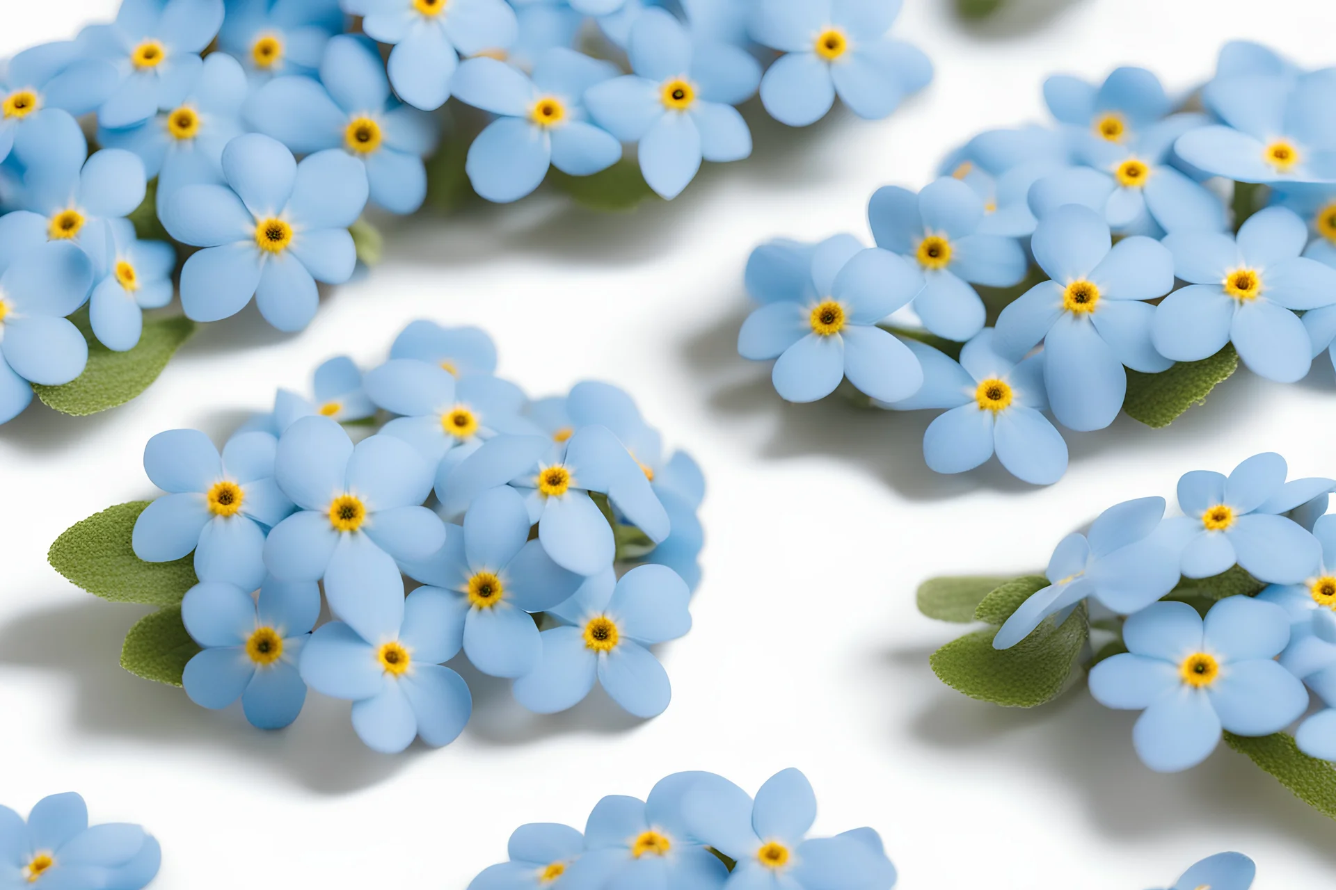 top view pattern of forget-me-not flowers