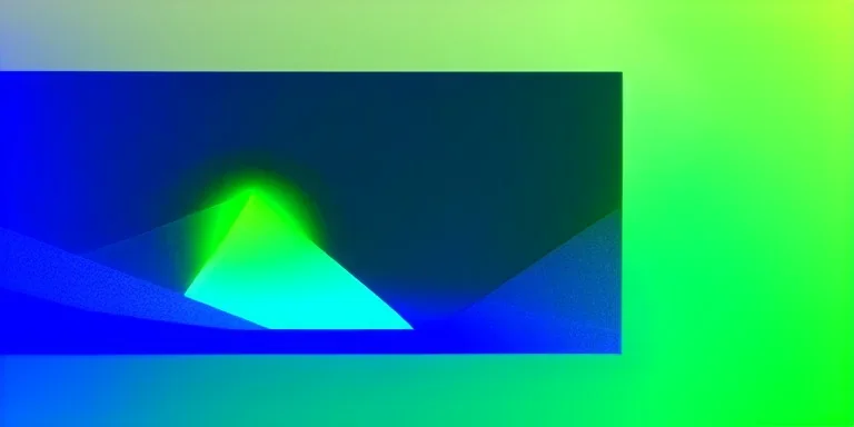 3d rendering. Abstract futuristic neon background. Fantastic landscape with glowing geometric triangular frame and mountains