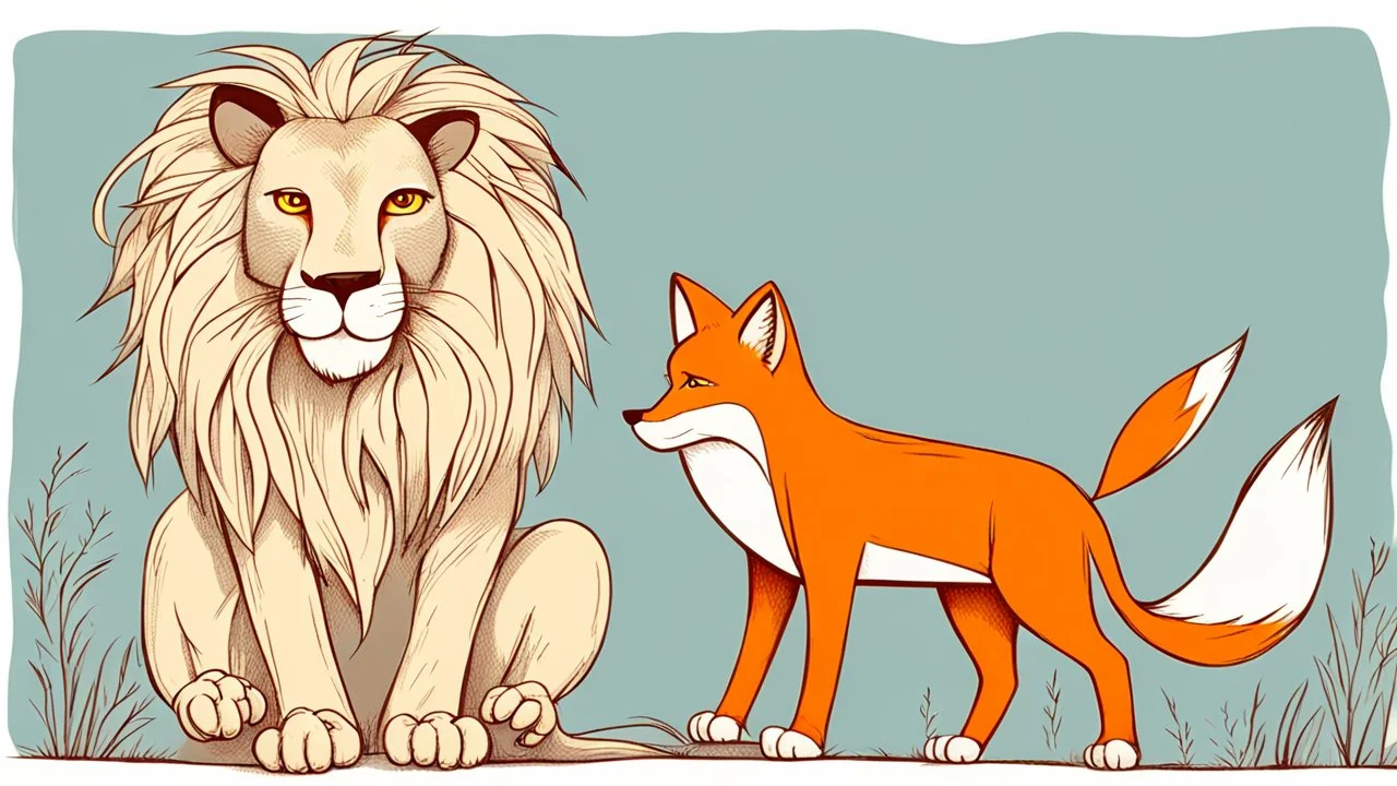 The Lion and a Clever Fox