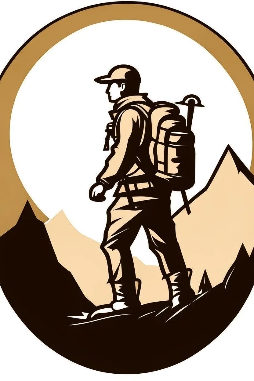 adventurer explorer clip art simple two,tone