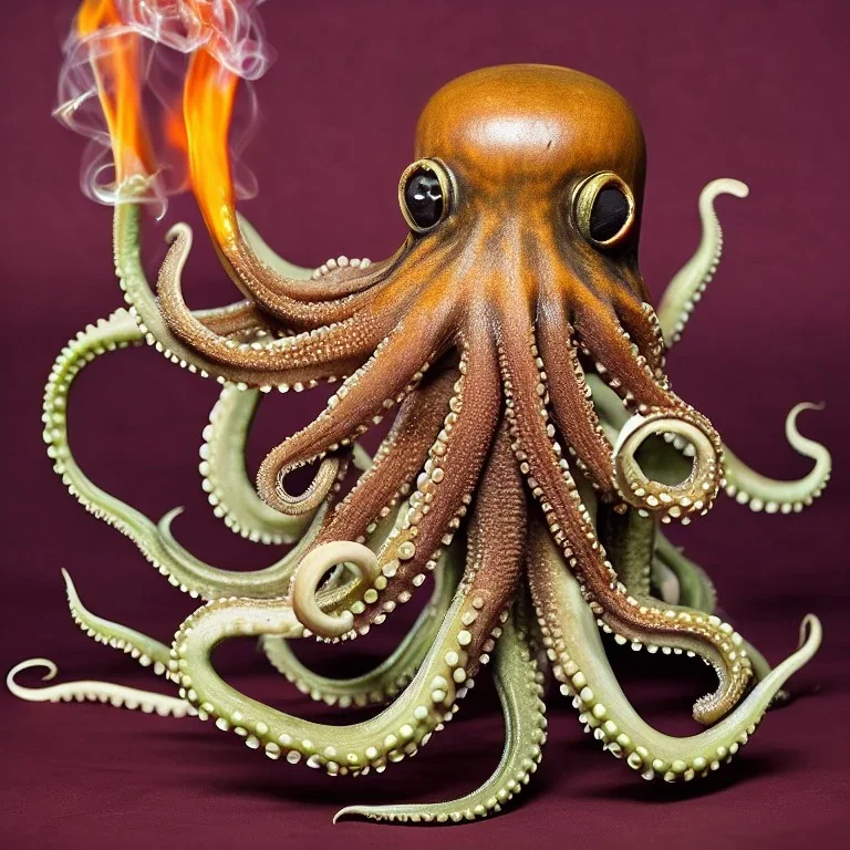 octopus smoking joints and bong