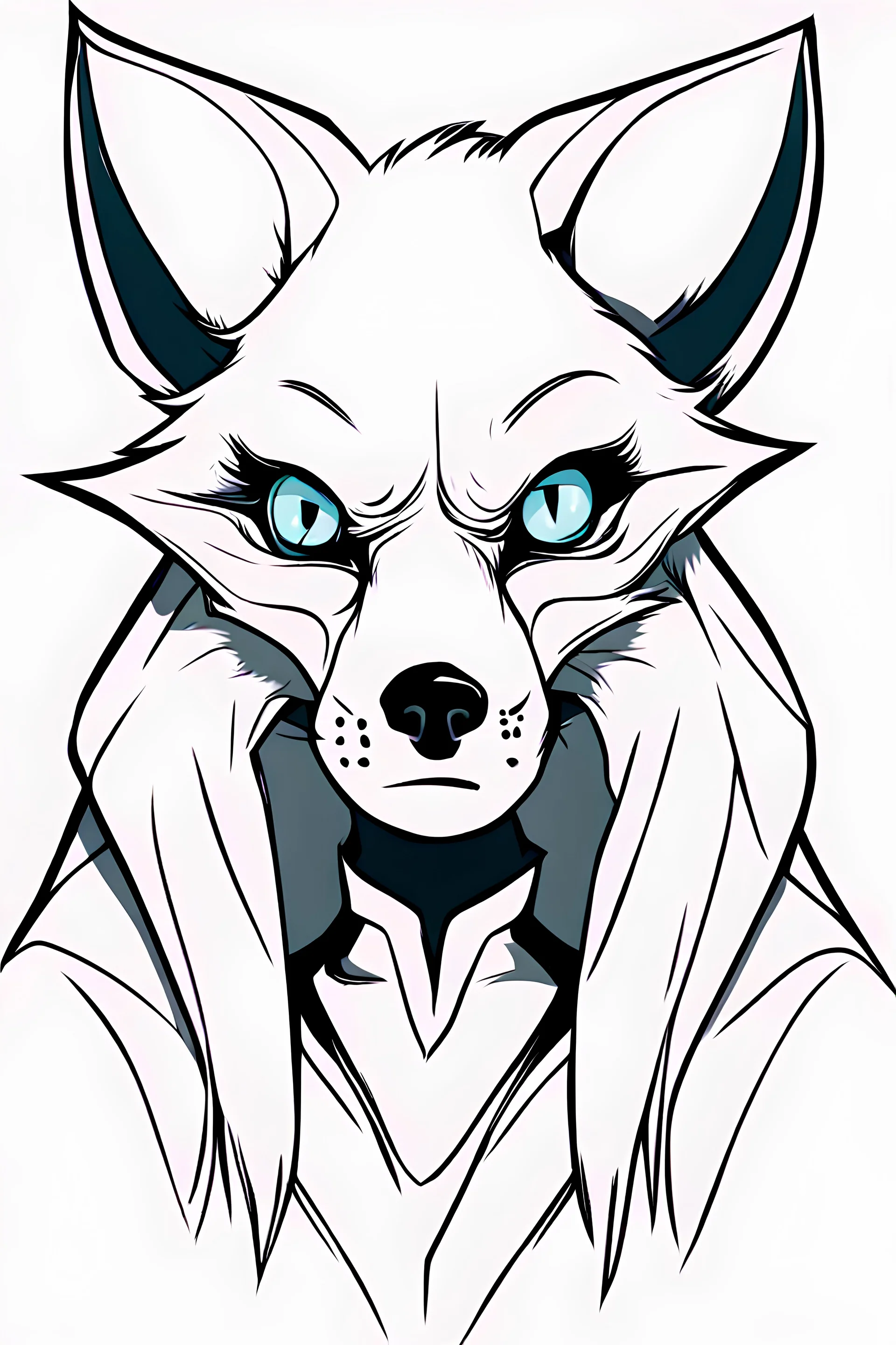 Narrow-eyed fox mutant anthropomorphic