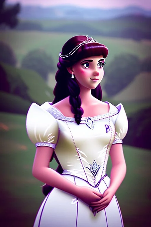 beautiful princess looking into the distance