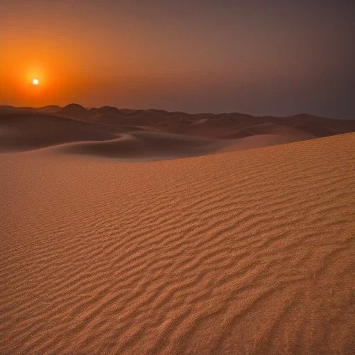 désert du Sahara, coucher de soleil, dune de sable, montagne, rochers