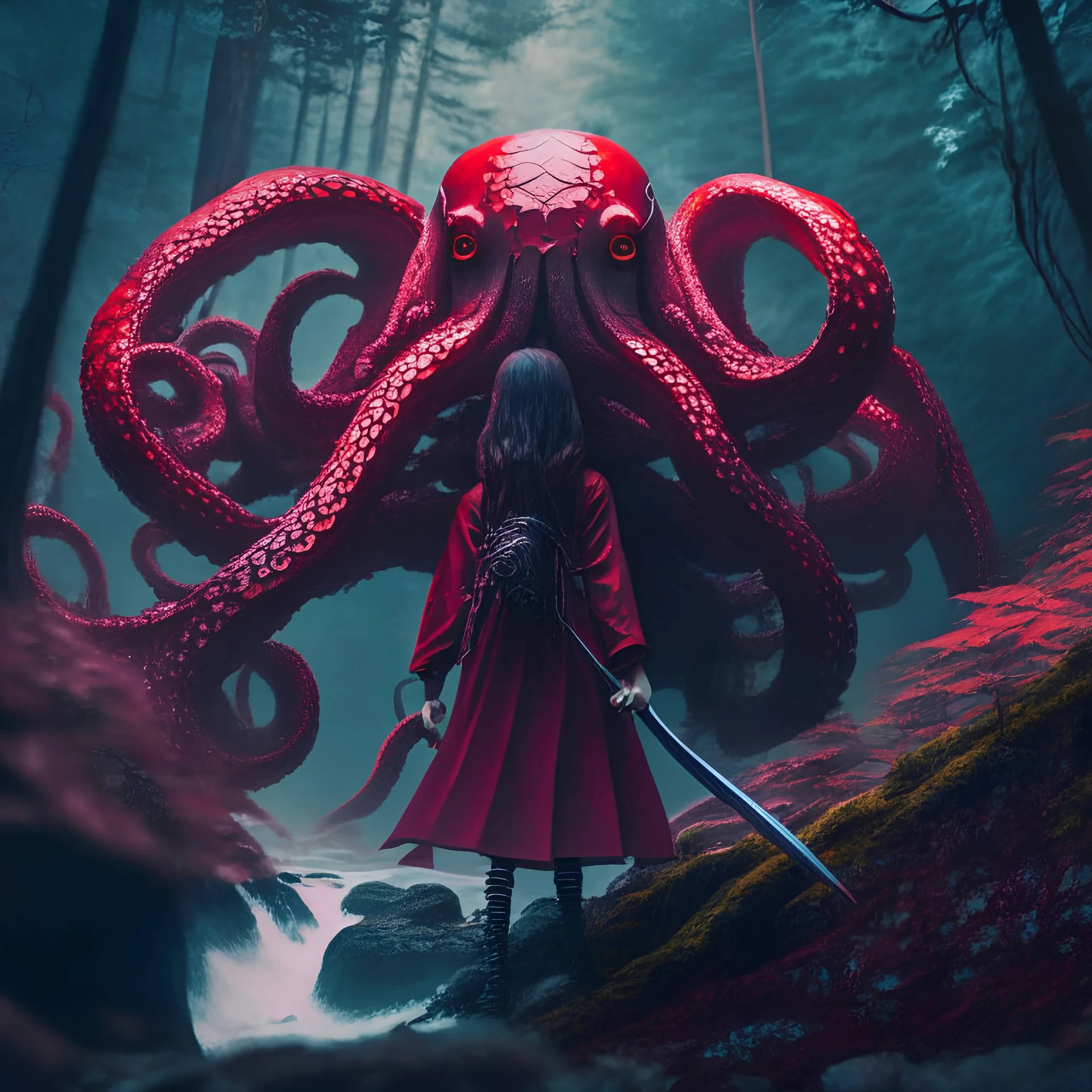 octopus girl wallpaper