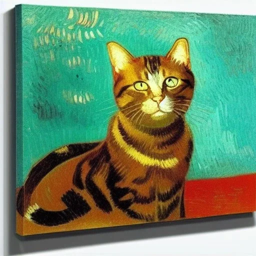 Portrait of a cat by Van Gogh