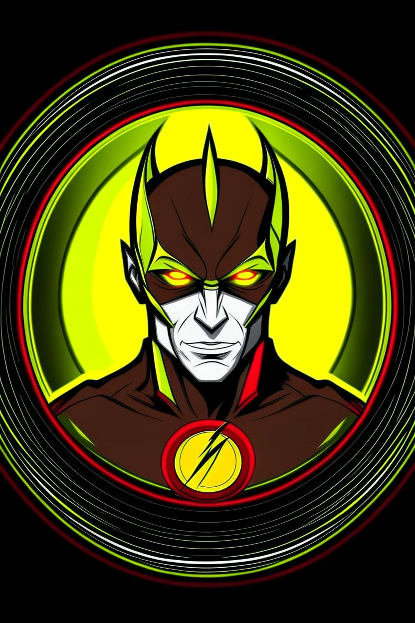 reverse flash logo animated inside a medalion