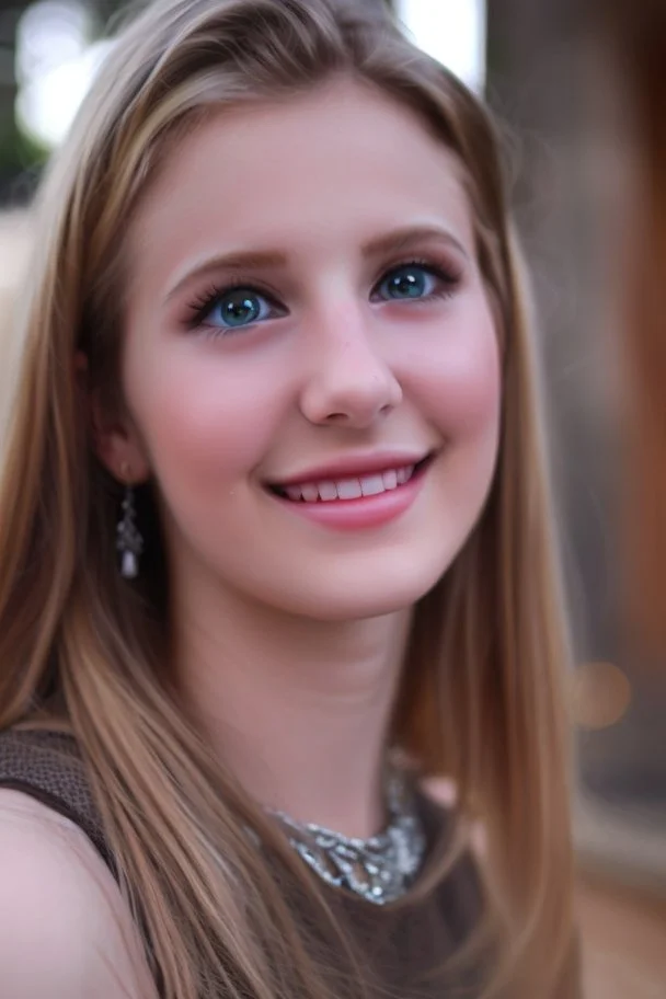 young blonde woman with dark green eyes