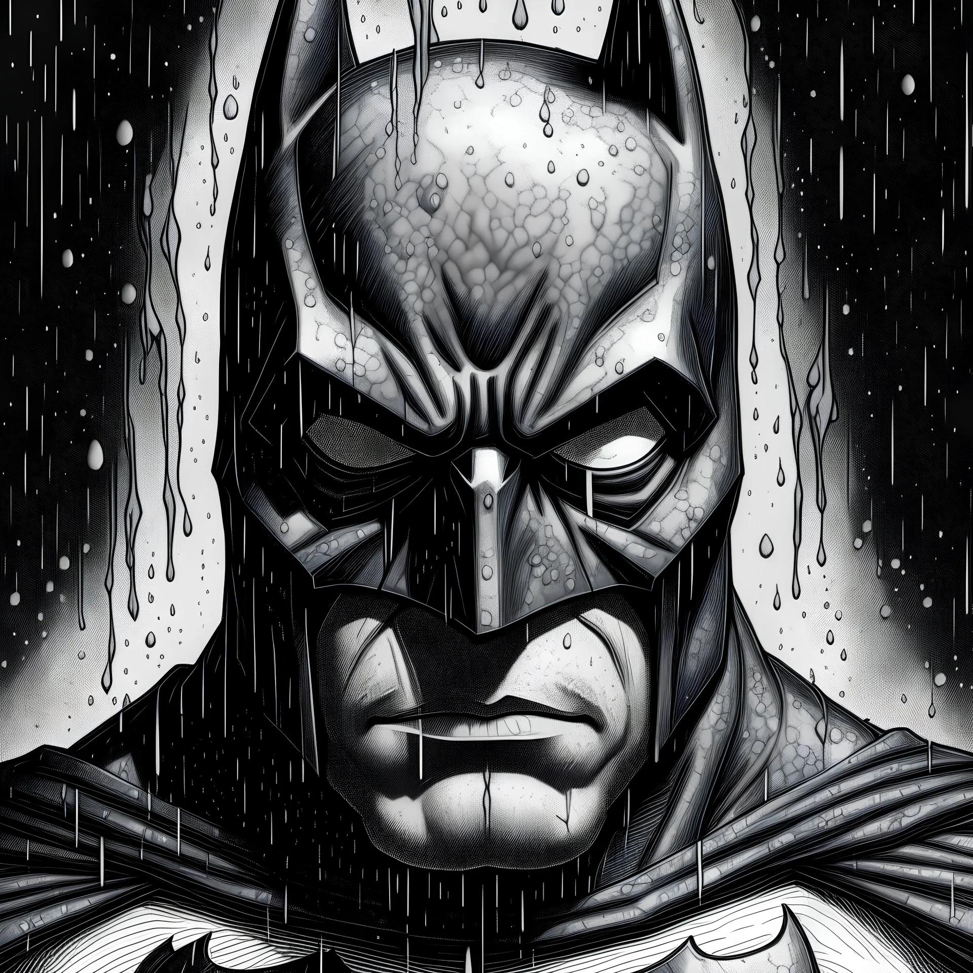 Batman Symbol, Breaking Bad, Stippling, Scenery, Background, Realistic, Realism. Texture, Tokyo Japan, Rain, Joe Goldberg.