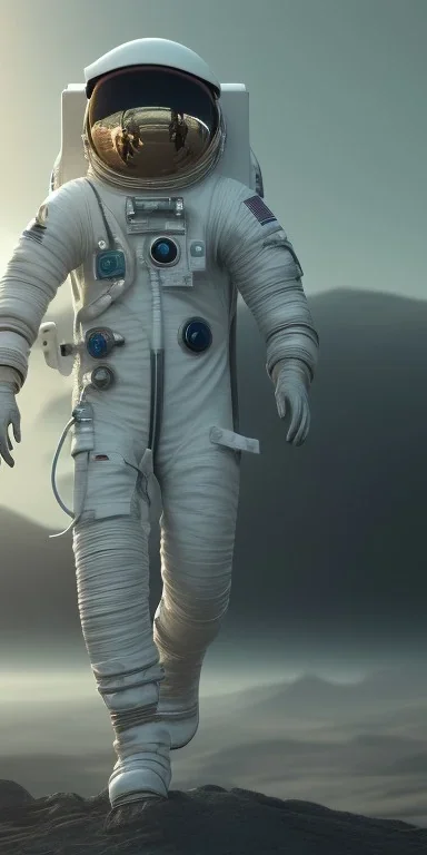 an astronaut in a interstellar space, highly detailed