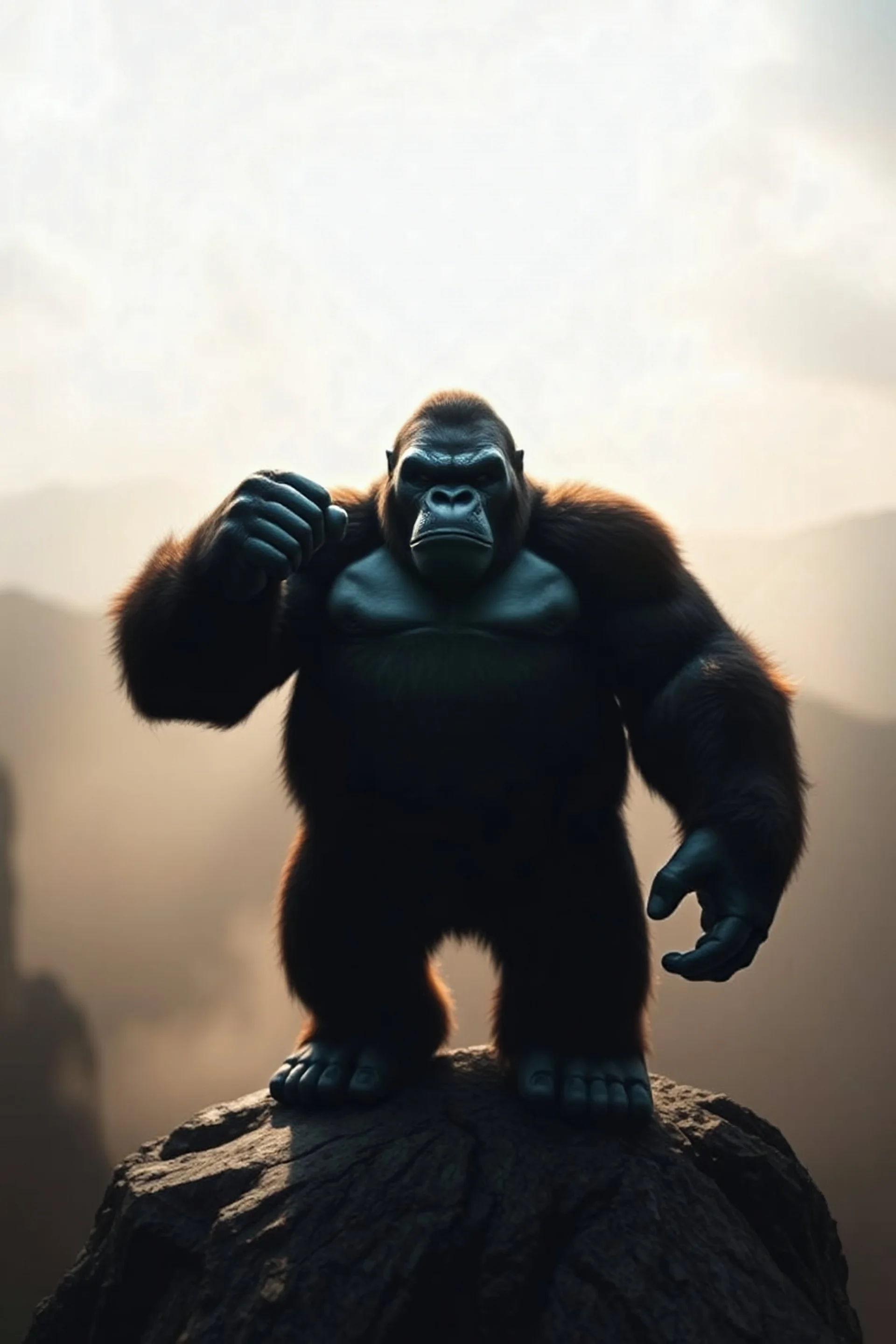 17. Stay mysterious: Mystery hmakes others wonder about you, This puts you in a position of power.King Kong standing on the rock beating his chest for a victory