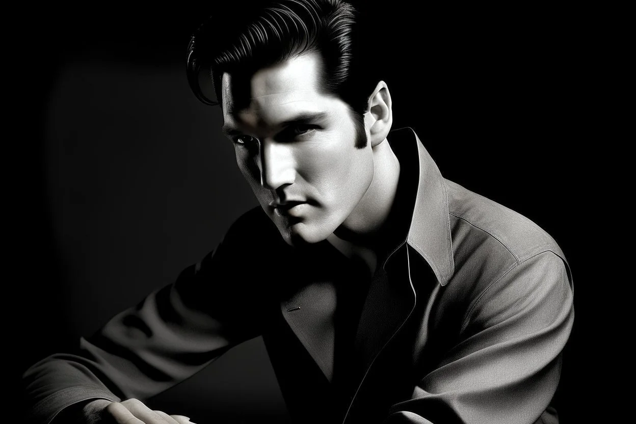 elvis pressley t simple black and white