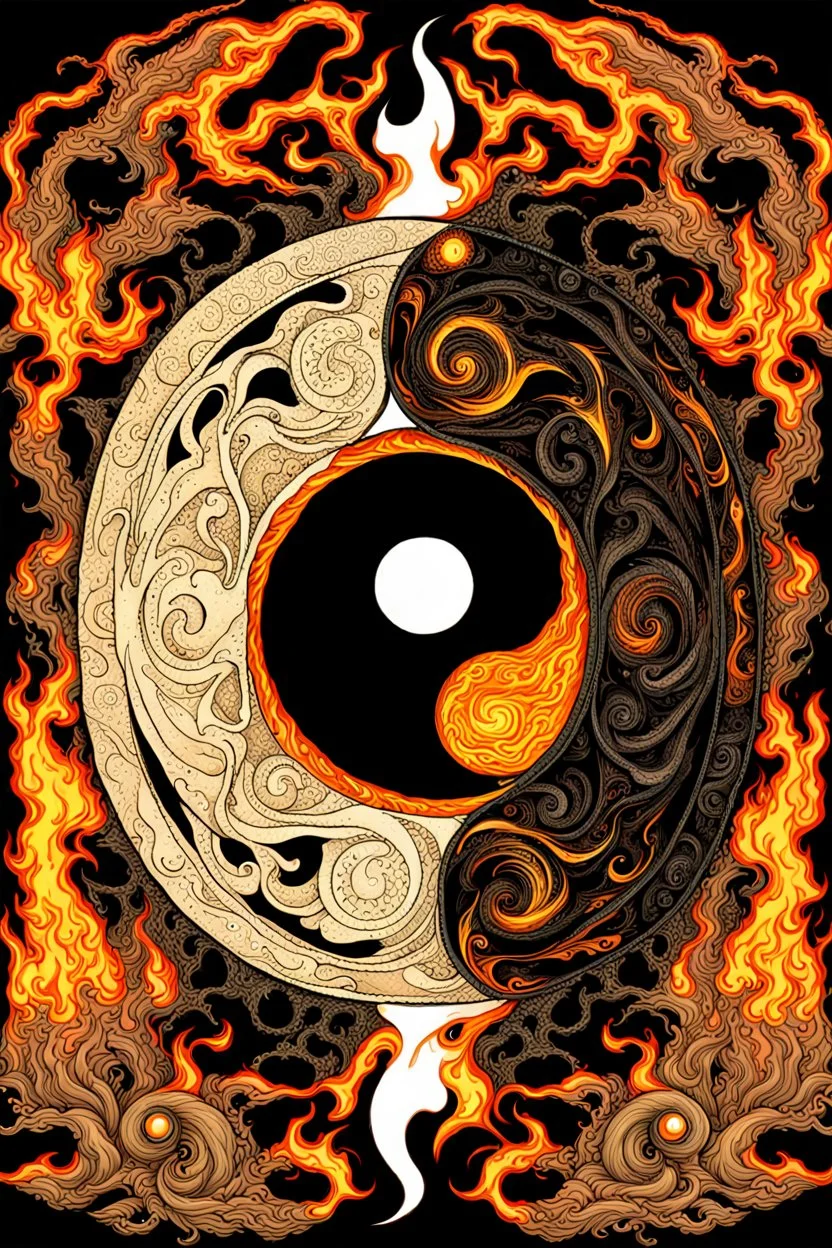 Yin and yang in a world of fire and torment