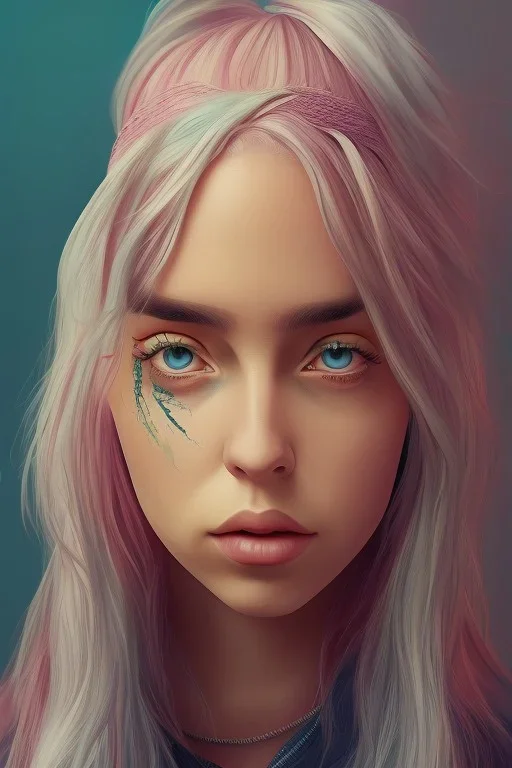 Billie Eilish, body, photorealistic, 8k