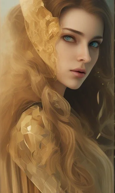 Arab princess , cute, beautiful, long hair, wavy hair, black eyes, head and shoulders portrait, cinematic, 8k, resolution concept art portrait by Greg Rutkowski, Artgerm, WLOP, Alphonse Mucha dynamic lighting hyperdetailed intricately detailed