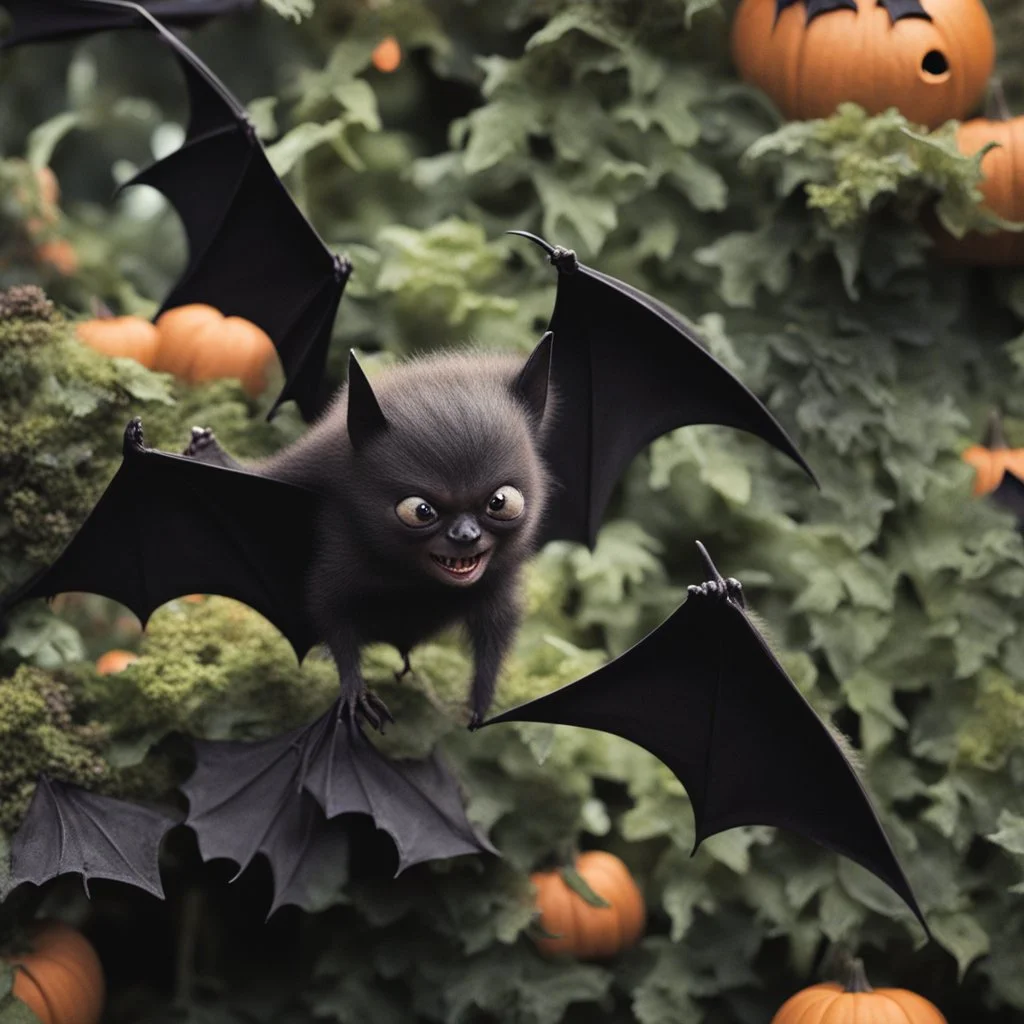 Bats in the Halloween Garden