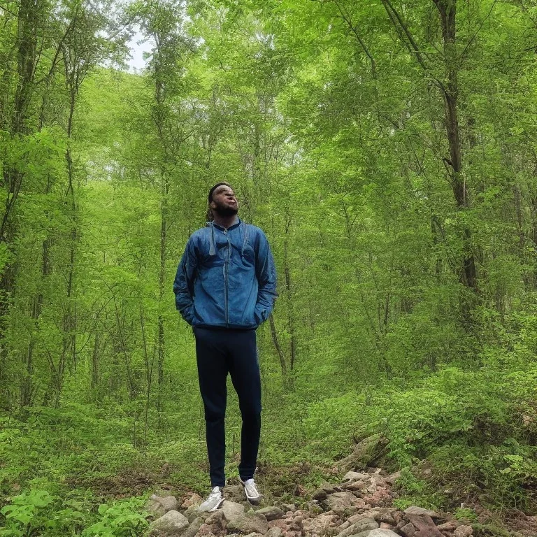 man reflexing in nature