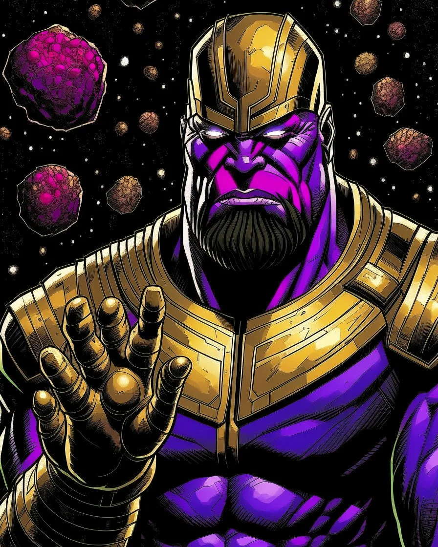 Thanos with the infinity gauntlet