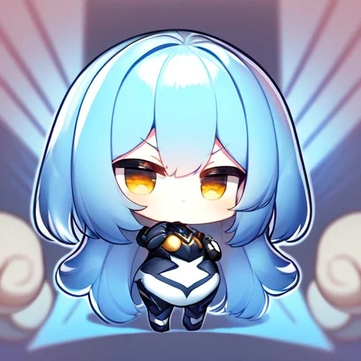 mega cute chibi with thumbs up