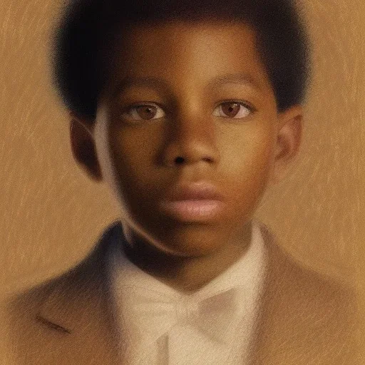 wealthy African American boy by Seurat