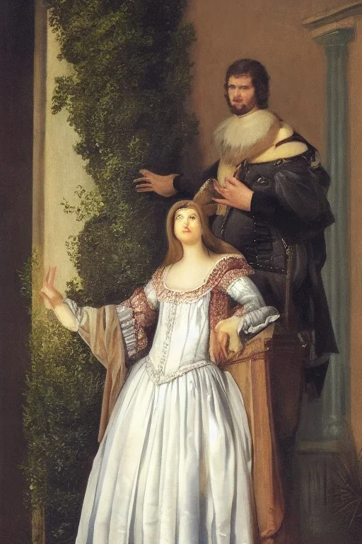 portrait, lady, full body shot, medium shot, style of Romeo and Juliet