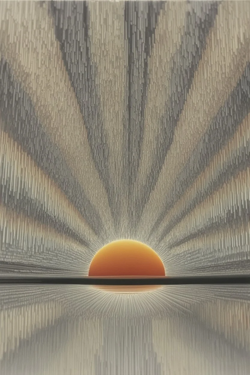 Sunrise colorizes the crystalline graphite world; Yaacov Agam