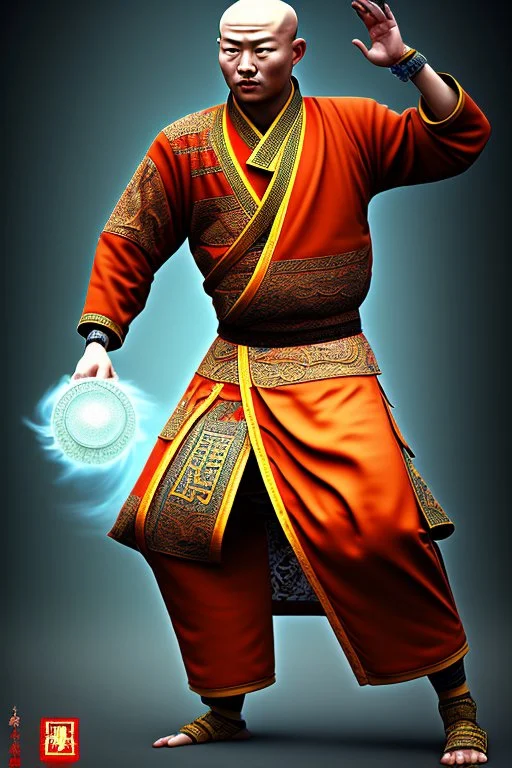 shaolin master radiating energy,crushing blocks, budokan